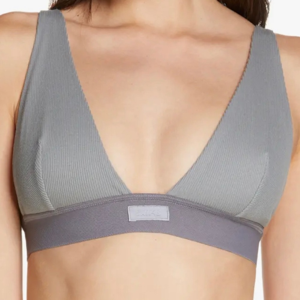 Skims cotton plunge bralette color pacific